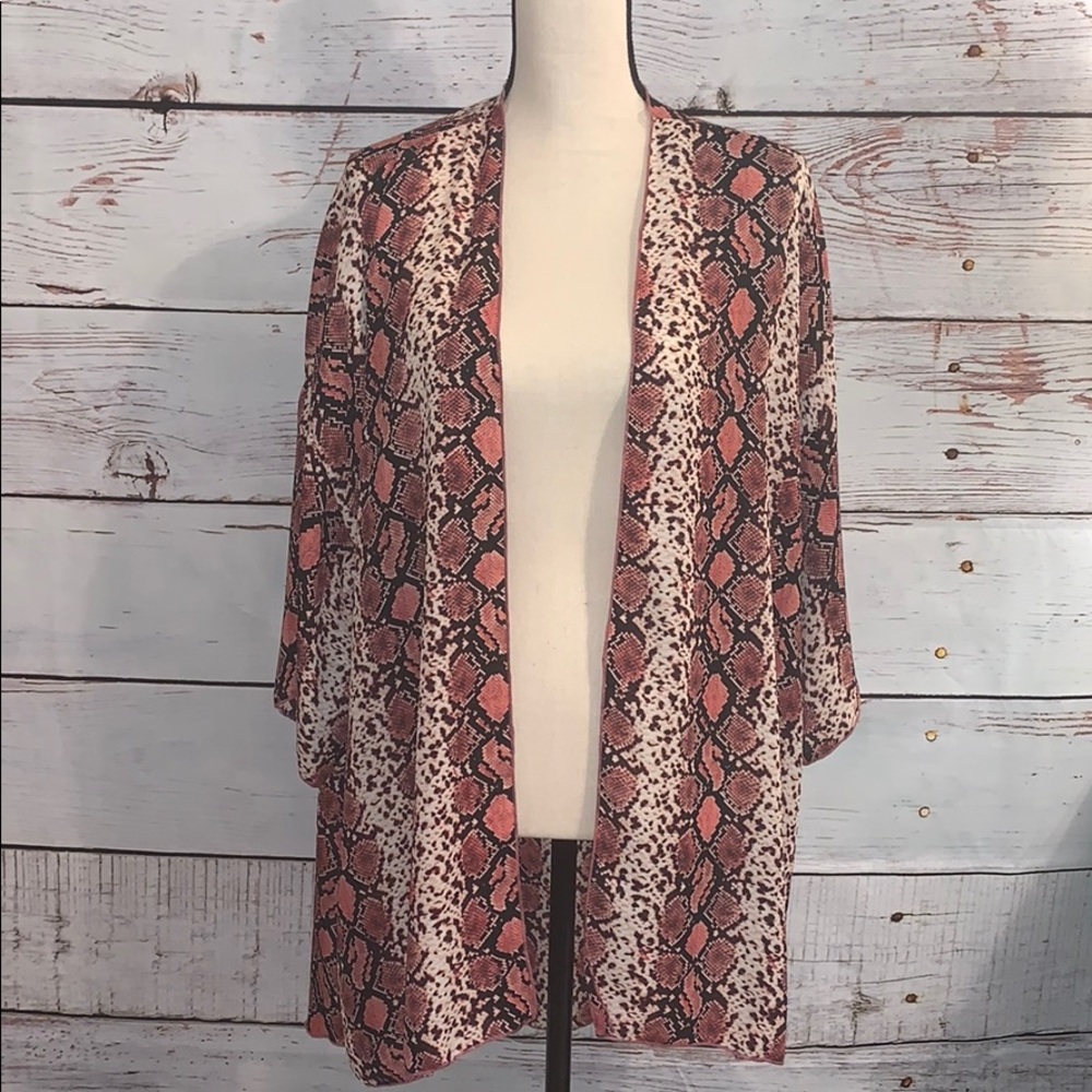 Red Python Cardigan
